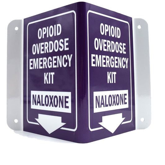 Overdose Emergency Wall Mounted Location Sign for Narcan and Naloxone
