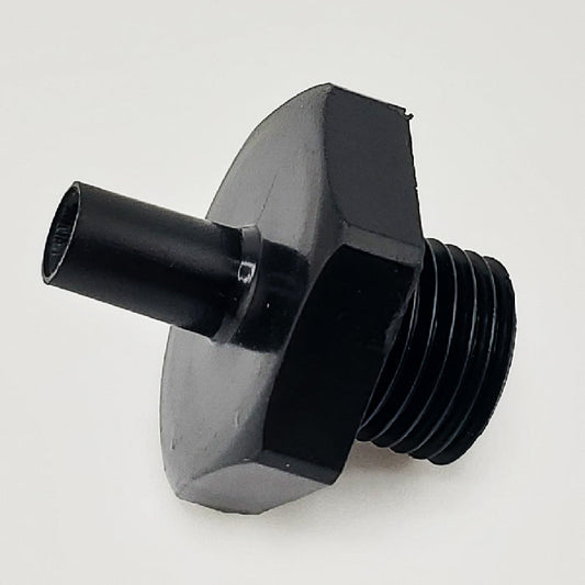 Oxygen Humidifier Adapter Black Plastic without Tubing