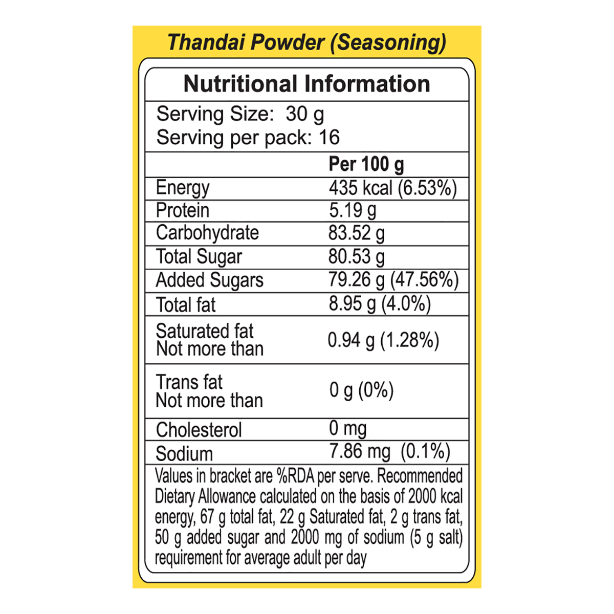 Patanjali Thandai Powder - 500 gms