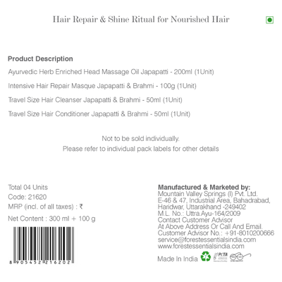 Forest Essentials Hair Repair & Shine Ritual For Nourished Hair