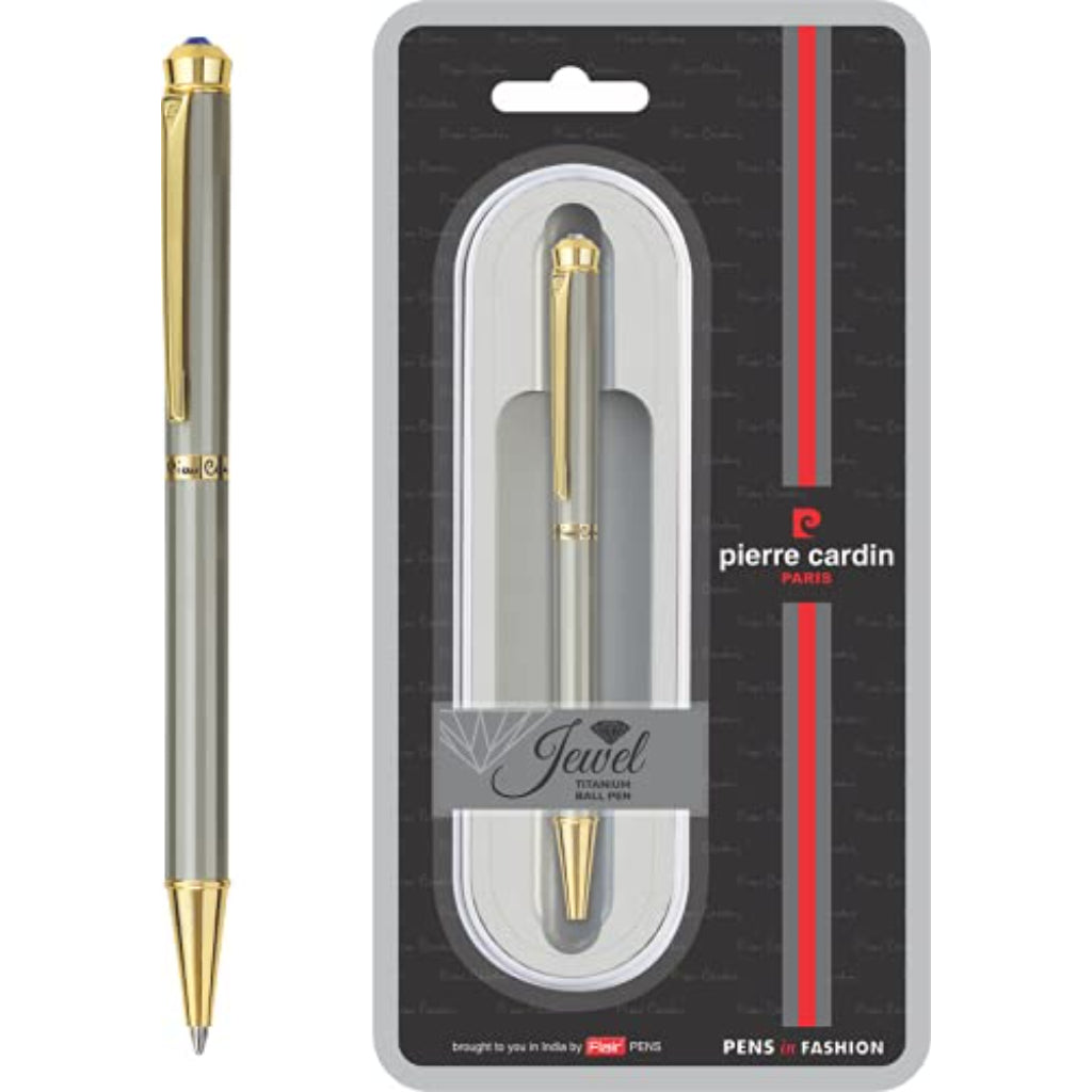 Pierre Cardin Jewel Titanium Exclusive Roller Ball Pen  - Blue, Pack Of 1