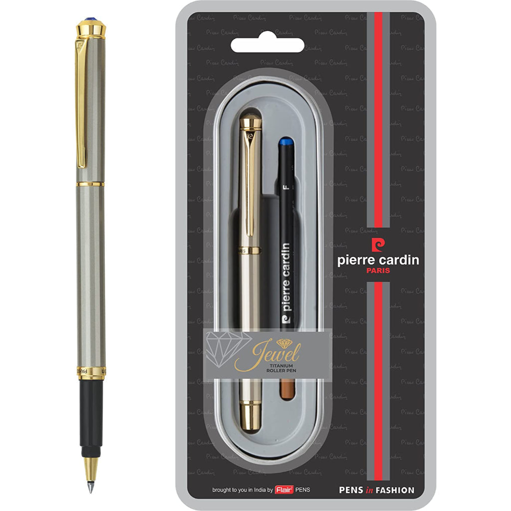 Pierre Cardin Jewel Titanium Exclusive Roller Ball Pen  - Blue, Pack Of 1