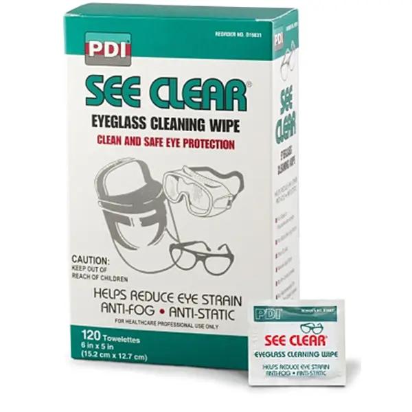 See Clear Lens Cleaning Wipes by PDI 120/Box