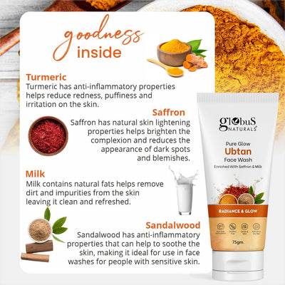 Globus Naturals Pure Glow Ubtan Face Wash
