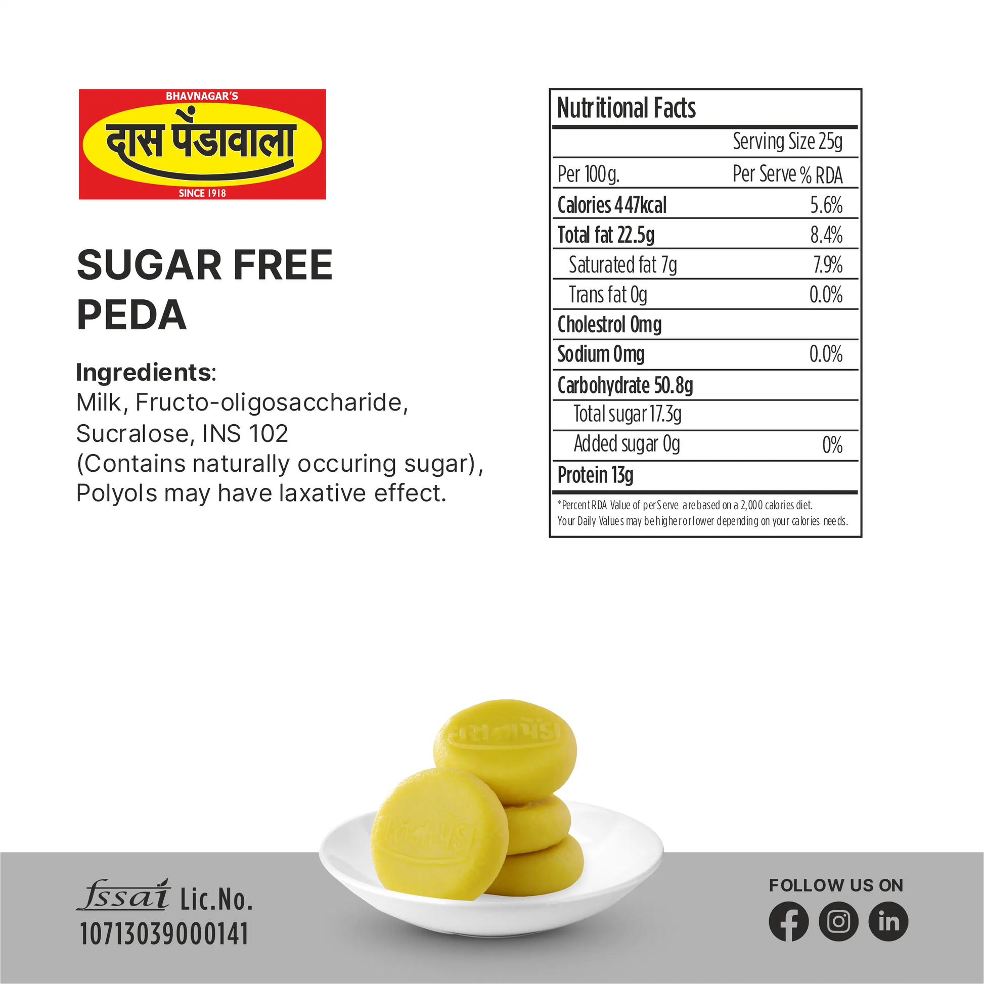Das Pendawala Peda No Added Sugar - 500 gms