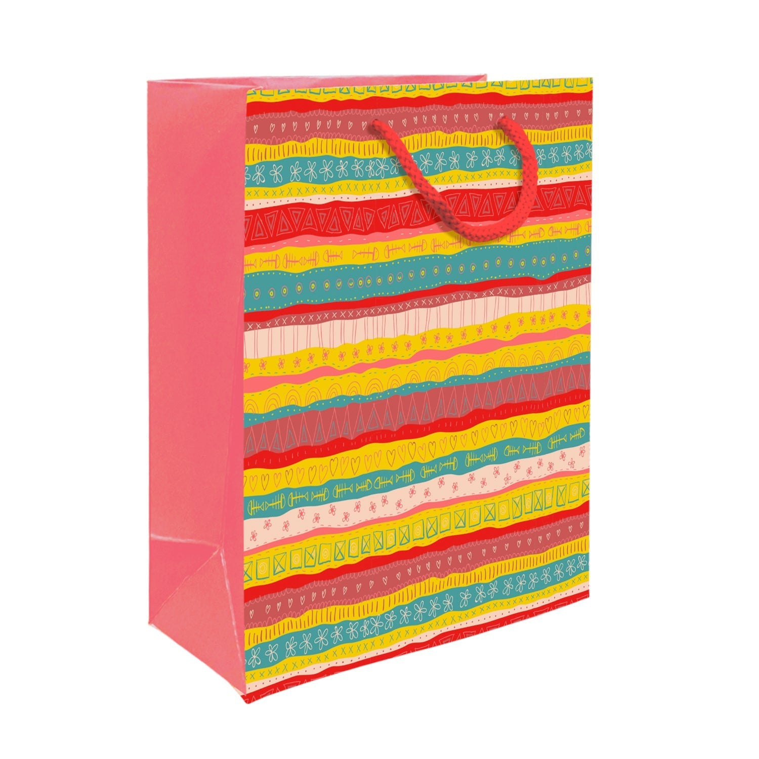 PaperPep Multicolor Festive Print 13"X10"X4.5" Gift Paper Bag