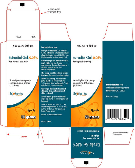 Estradiol Gel 0.06% Pump 37.5 gm by Solaris Pharma (RX)