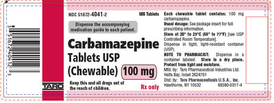 Carbamazepine 100mg Chewable Tablets 100 Count (RX)