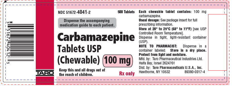 Carbamazepine 100mg Chewable Tablets 100 Count (RX)