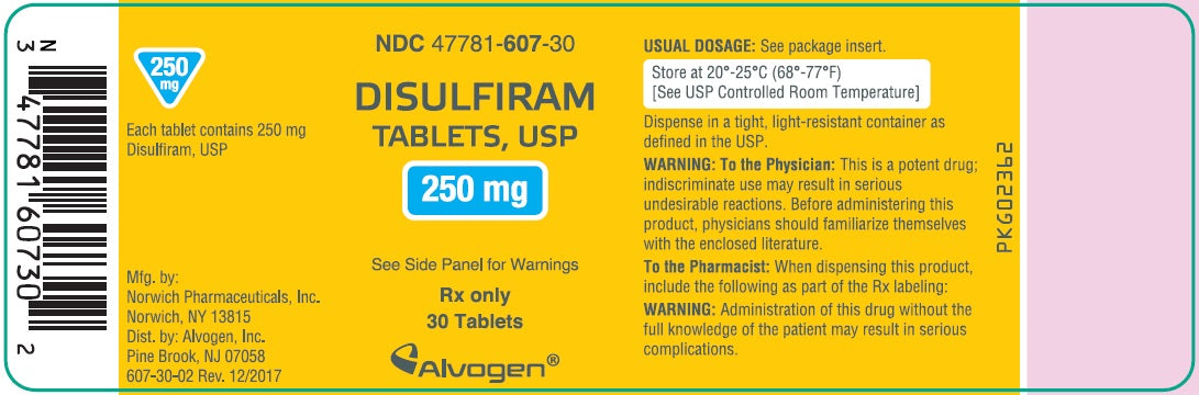 Disulfiram Tablets 250 mg by Alvogen Pharmaceuticals (RX)