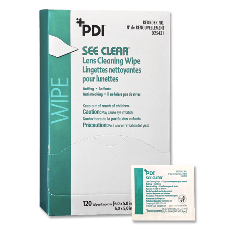 See Clear Lens Cleaning Wipes by PDI 120/Box