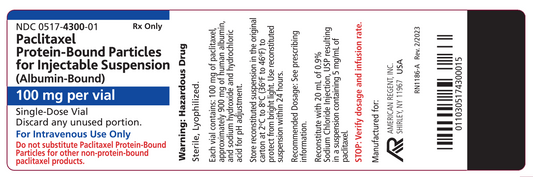 Paclitaxel Protein-Bound Particles for Injectable Suspension (Albumin-Bound) Powder Vial (RX)