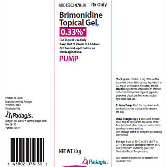 Brimonidine Topical Gel 0.33% Pump Bottle
