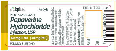 Papaverine HCL Injection Single-Dose Vials 2 mL x 10/Box by BPI Labs (RX)