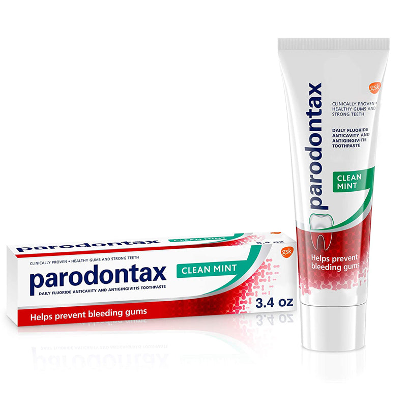 Parodontax Daily Anti-Cavity Anti-Gingivitis Toothpaste for Bleeding Gum Relief, Clean Mint