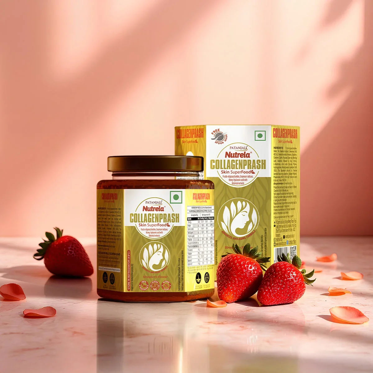 Patanjali Nutrela Collagenprash Skin Super Food Strawberry - 400 Gms