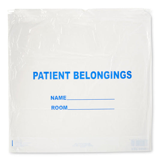 Patient Belongings Bag with Drawstring Closure 20 x 20 White 250/Case