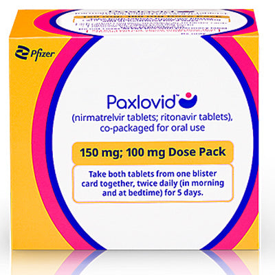 Paxlovid Tablets 150 mg; 100 mg Nirmatrelvir-Ritonavir Dose Pack (2-Packs x 10/Box)