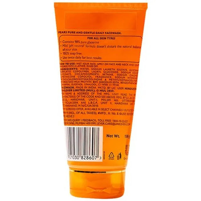 Pears Pure and Gentle Daily Cleansing Facewash Mild Cleanser with Glycerine