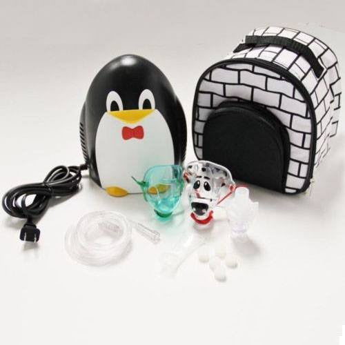Penguin Pediatric Nebulizer Machine with Neb Kit, Mouthpiece, Mask Tubing and Carry Bag