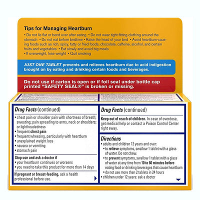 Pepcid AC Maximum Strength Acid Reducer Famotidine Tablets 20 mg, 50 Count