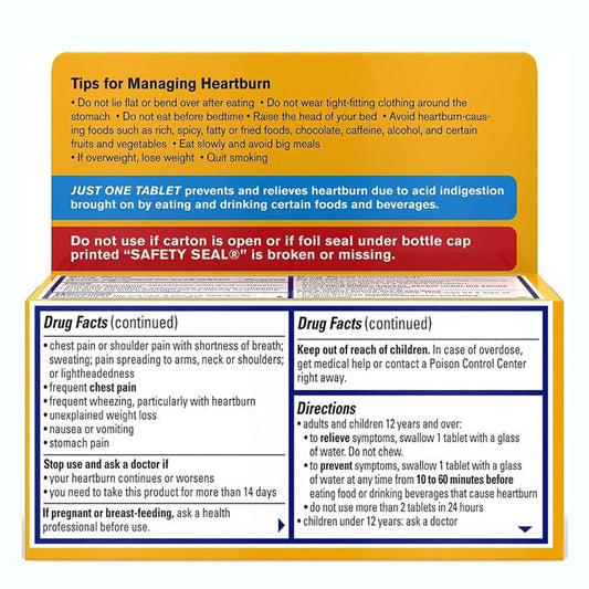 Pepcid AC Maximum Strength Acid Reducer Famotidine Tablets 20 mg, 50 Count