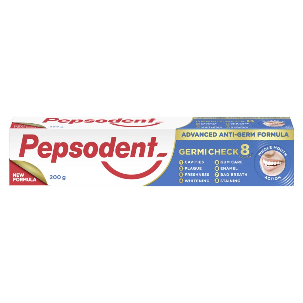 Pepsodent Germicheck Toothpaste, Fights Teeth, Gum & Tongue Germs, Prevents Cavity