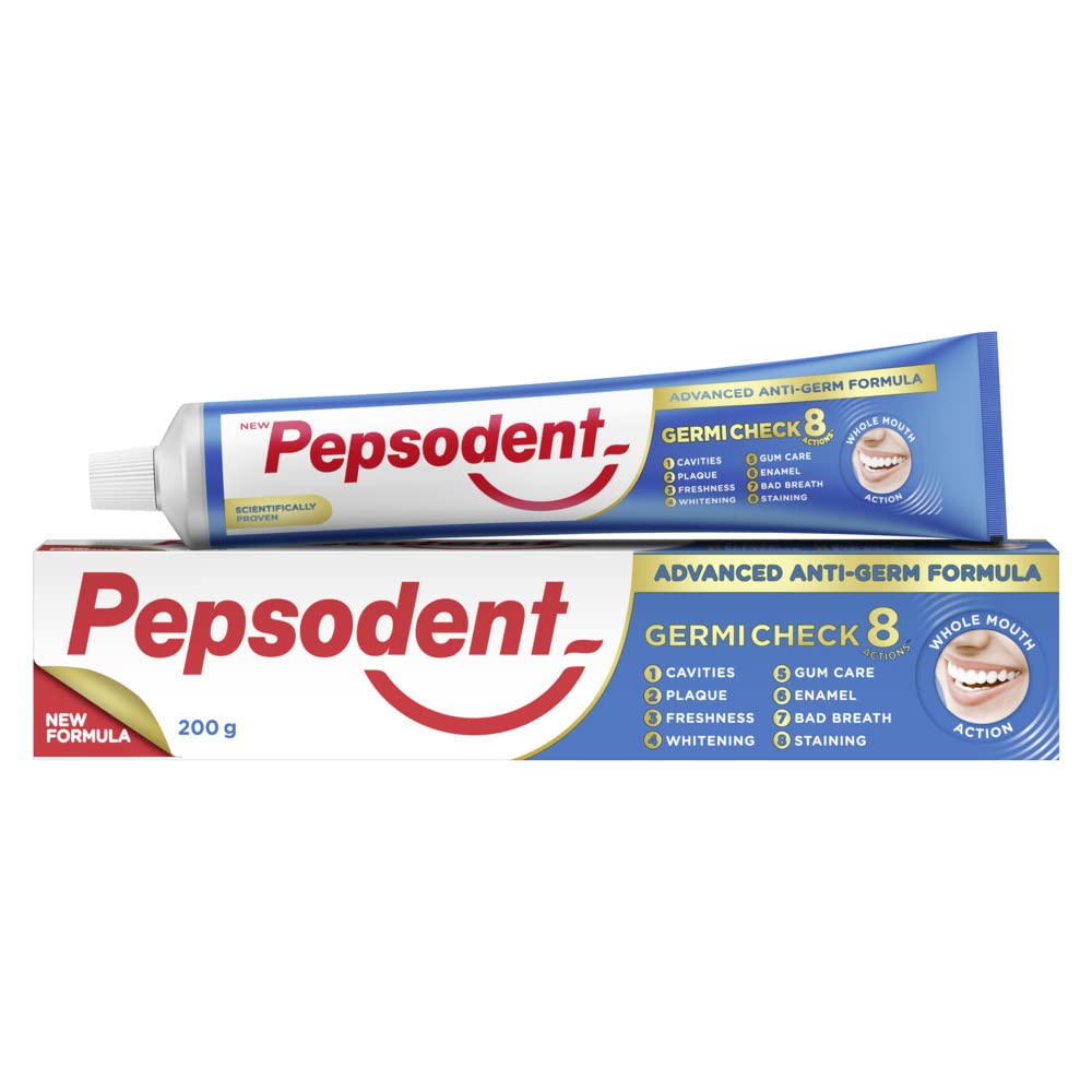 Pepsodent Germicheck Toothpaste, Fights Teeth, Gum & Tongue Germs, Prevents Cavity
