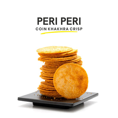Stuti Wheat Peri Peri Coin Khakhra With Schezwan Chutney | 150 gms
