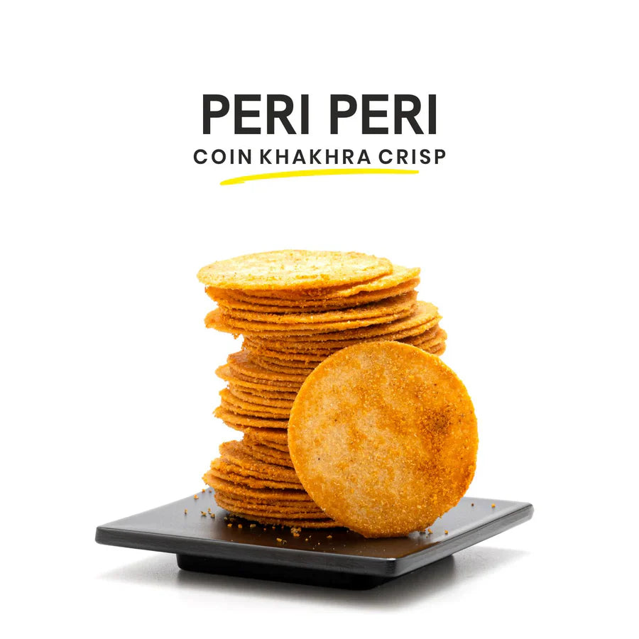 Stuti Wheat Peri Peri Coin Khakhra With Schezwan Chutney | 150 gms
