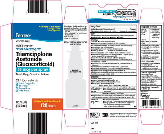 Triamcinolone Acetonide Allergy Nasal Spray, 120 Sprays (Generic Nasacort)