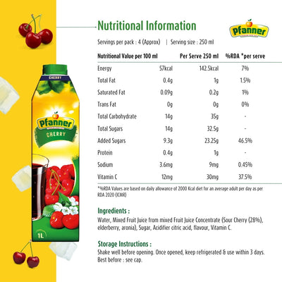 Pfanner Cherry Juice 1L