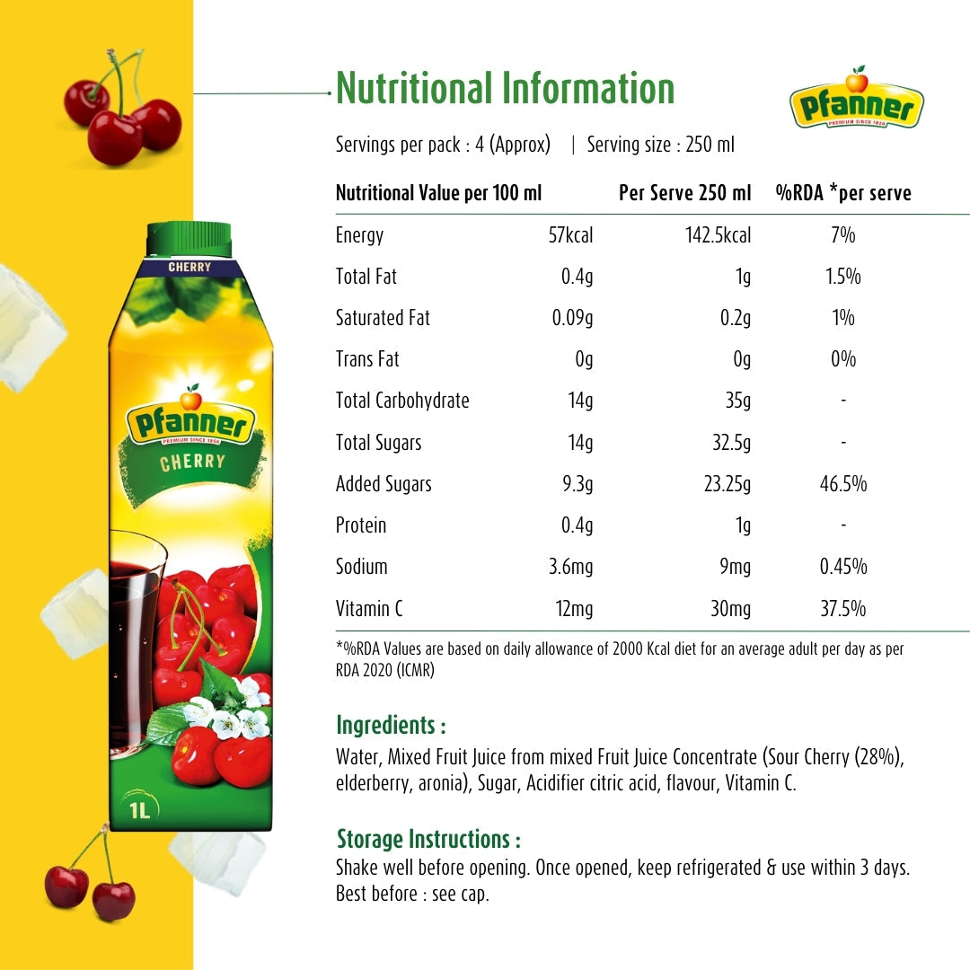 Pfanner Cherry Juice 1L