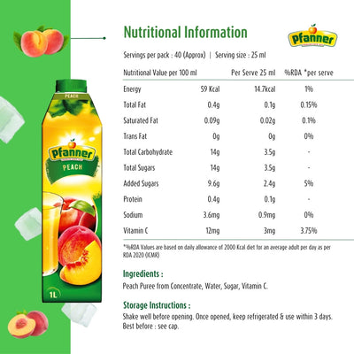 Pfanner Peach Juice 1L