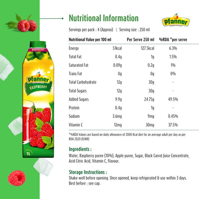 Pfanner Raspberry Juice 1L