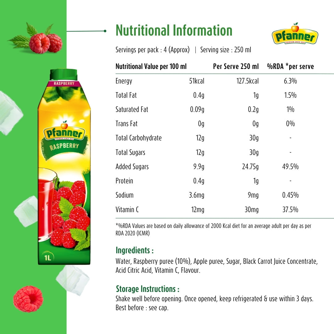Pfanner Raspberry Juice 1L