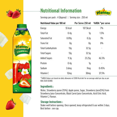 Pfanner Strawberry Juice 1L