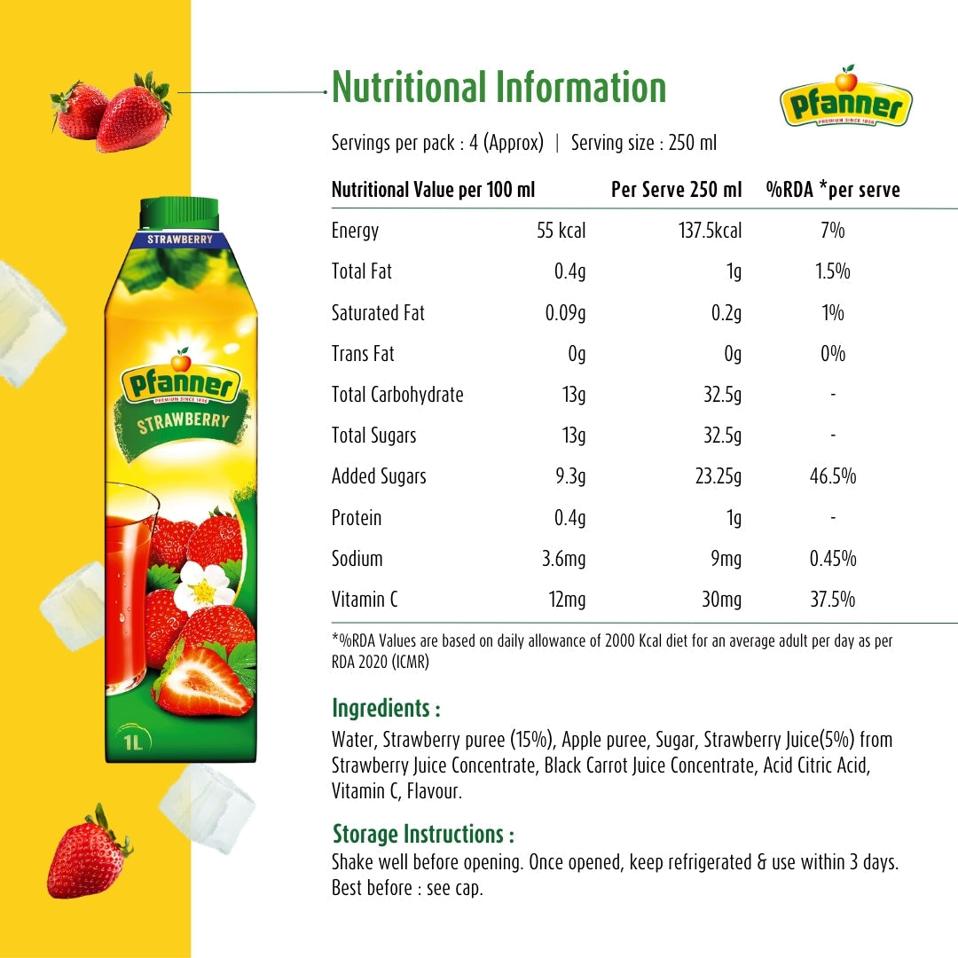 Pfanner Strawberry Juice 1L