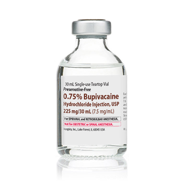 Bupivacaine 0.75% for Injection Single-Dose Vials 30 mL, 25/Tray (Rx)