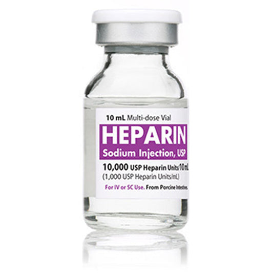 Heparin Sodium Injection 10,000 USP Multiple-Dose Vials 10 mL x 25/Pack (RX)