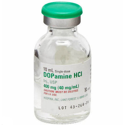Dopamine Hydrochloride Injection 40 mg/mL Single-Dose Vials 10 mL, 10/Box by Pfizer (RX)