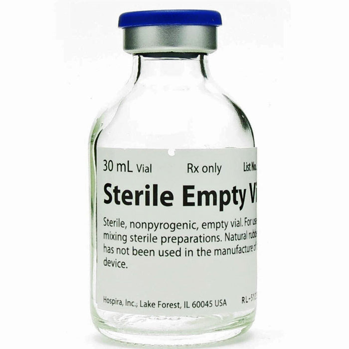 Pfizer Empty Sterile Vials 30 mL Glass with Flip-Top 25/Tray