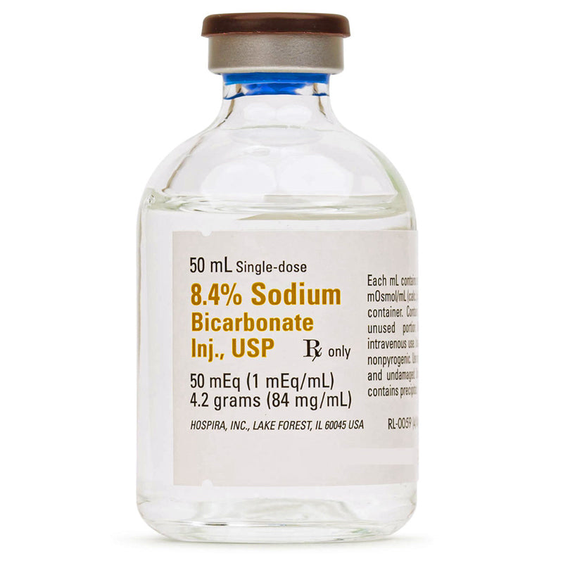 Sodium Bicarbonate Injection 8.4% Hospira 50 mL Vials 25/pack (Rx)
