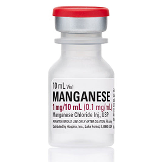 Manganese Chloride Injection IV Trace Element Supplementation 0.1 mg/mL SDV 10 mL x 25/Tray (RX)