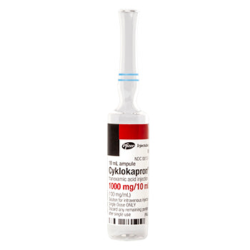 Cyklokapron Tranexamic Acid (TXA) Ampule Injection 1,000 mg/10 mL Vial 10 mL by Pfizer (Rx)