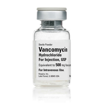 Vancomycin Injection 500 mg Vials 10/Box by Pfizer (Rx)