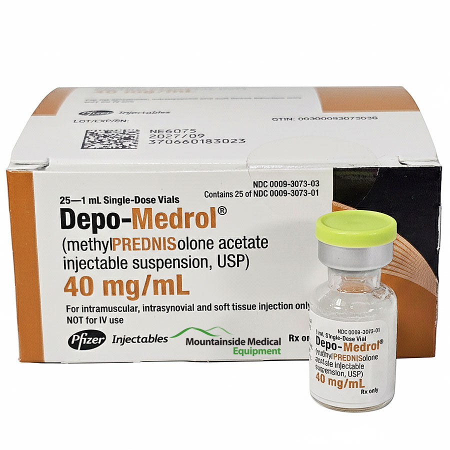 Depo Medrol Injection 40 mg Corticosteroid Joint Injection 1 mL x 25/Pack (Rx)
