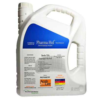 Pharma-Hol Sterile Isopropyl Alcohol 70% IPA / 30% USP WFI Cleaner (Validated Sterile) Gallon Bottle (4/Case)