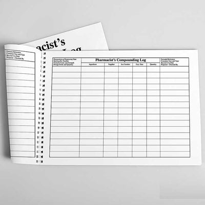 Pharmacists Compounding Log Book
