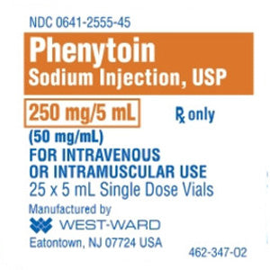 Phenytoin injection 5 mL Single-Dose Vials x 10/Pack (RX)